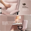 Click365 Transform 2.0 Ergonomic Mid Back Desk Chair Fabric Pink