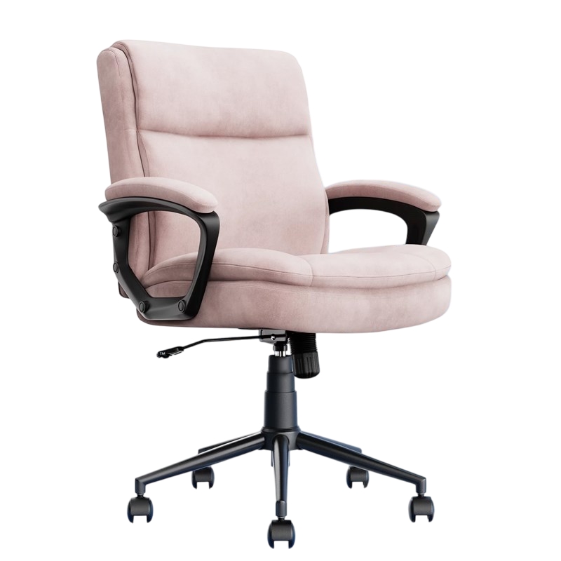 Click365 Transform 2.0 Ergonomic Mid Back Desk Chair Fabric Pink