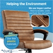 Click365 Transform 3.0 Ergonomic Mid Back Desk Chair Bonded Leather Cognac