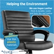 Click365 Transform 3.0 Ergonomic Mid Back Desk Chair Bonded Leather Black