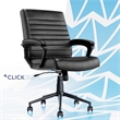 Click365 Transform 3.0 Ergonomic Mid Back Desk Chair Bonded Leather Black