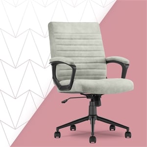 Click365 Transform 3.0 Ergonomic Mid Back Desk Chair Vegan Leather Grey