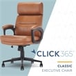 Click365 Classic Executive Office Chair Bonded Leather Cognac