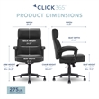 Click365 Classic Executive Office Chair Bonded Leather Black