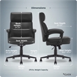 Click365 Classic Executive Office Chair Bonded Leather Black