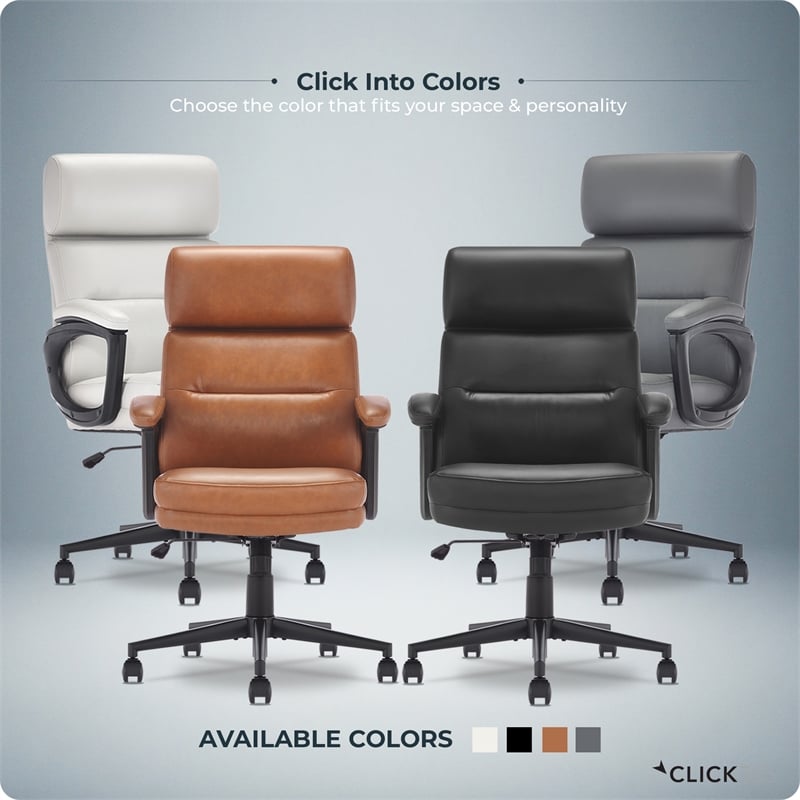 Click365 Classic Executive Office Chair Bonded Leather Black