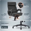 Click365 Classic Executive Office Chair Bonded Leather Black