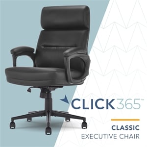 click365 classic executive office chair bonded leather black