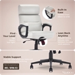 Click365 Classic Executive Office Chair Bonded Leather Light Gray
