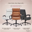 Click365 Classic Executive Office Chair Bonded Leather Light Gray