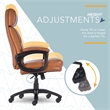 Click365 Classic Big & Tall Executive Office Chair Bonded Leather Cognac