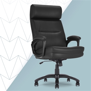 Click365 Classic Big & Tall Executive Office Chair Bonded Leather Black