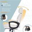 Click365 Classic Big & Tall Executive Office Chair Bonded Leather Light Gray