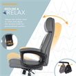 Click365 Classic Big & Tall Executive Office Chair Bonded Leather Gray