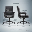 Click365 Classic Comfort Executive Office Chair Bonded Leather Black
