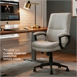 Click365 Classic Comfort Executive Office Chair Bonded Leather Gray