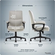 Click365 Classic Comfort Executive Office Chair Bonded Leather Gray