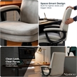 Click365 Classic Comfort Executive Office Chair Bonded Leather Gray
