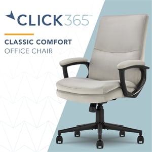 click365 classic comfort executive office chair bonded leather gray