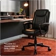 Click365 Transform 1.0 Ergonomic Desk Chair Lumbar Support Bonded Leather Black