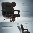 Click365 Transform 1.0 Ergonomic Desk Chair Lumbar Support Bonded Leather Black
