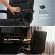 Click365 Transform 1.0 Ergonomic Desk Chair Lumbar Support Bonded Leather Black