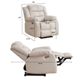 Hybition Power Recliner Chair Fabric Living Room Chair Beige
