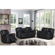 Hybition 3 - Piece Living Room Set Faux Leather Sofa Set-Black
