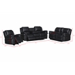 Hybition 3 - Piece Living Room Set Faux Leather Sofa Set-Black