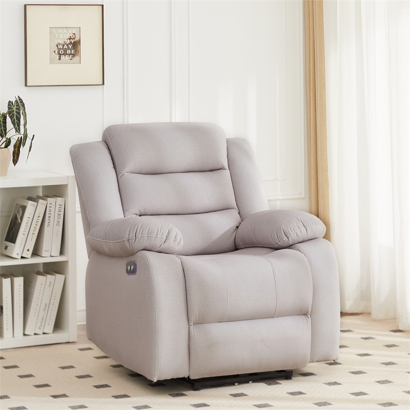 Hybition Power Recliner Chair Fabric Living Room  Chair- Gray