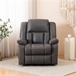 Hybition Faux Leather Lift Assist Recliner Chair with Heat and Massage Dark Grey