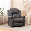 Hybition Faux Leather Lift Assist Recliner Chair with Heat and Massage Dark Grey