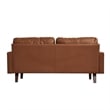 Hybition Faux Leather Sofa Mid-Century Modern Couch for Living Room/Office-Brown
