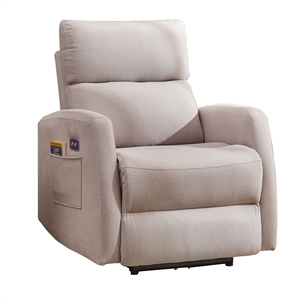Hybition Modern Recliner Chair Electrically Adjustable Fabric Single Sofa Gray