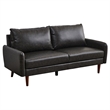 Hybition Modern Sofa Faux Leather Couch for Living Room Office Dark Gray