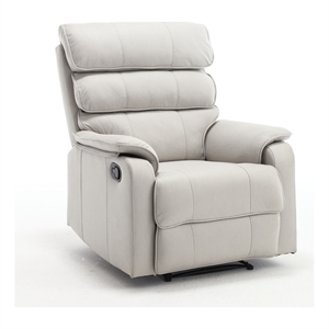 hybition modern facric recliner chair with adjustable footrest & back