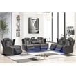 Hybition PU Leather 3 Pieces Power Reclining Multi-functional Sofa Set - Grey