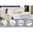 Hybition PU Leather 3 Pieces Power Reclining Multi-functional Sofa Set - White