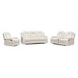 Hybition PU Leather 3 Pieces Power Reclining Multi-functional Sofa Set - White