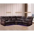 Hybition PU Leather Modern Sofa Power Reclining Multi-Functional Couch-Brown