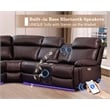 Hybition PU Leather Modern Sofa Power Reclining Multi-Functional Couch-Brown