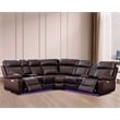 Hybition PU Leather Modern Sofa Power Reclining Multi-Functional Couch-Brown