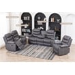 Hybition PU Leather Multi Functional Sofa Set Reclining Living Room Set Grey