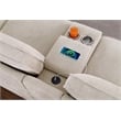Hybition Modern Chenille Sofa Pull out Sofabed & Multifunctional Console-Beige