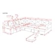 Hybition Modern Chenille Sofa Pull out Sofabed & Multifunctional Console-Grey