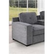 Hybition Modern Chenille Sofa Pull out Sofabed & Multifunctional Console-Grey