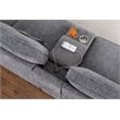 Hybition Modern Chenille Sofa Pull out Sofabed & Multifunctional Console-Grey