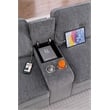 Hybition Modern Chenille Sofa Pull out Sofabed & Multifunctional Console-Grey