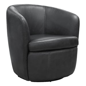 parker living barolo - vintage all italian leather swivel club chair