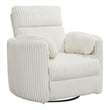 Parker Living Radius Modern Fabric Swivel Glider Recliner in Ivory